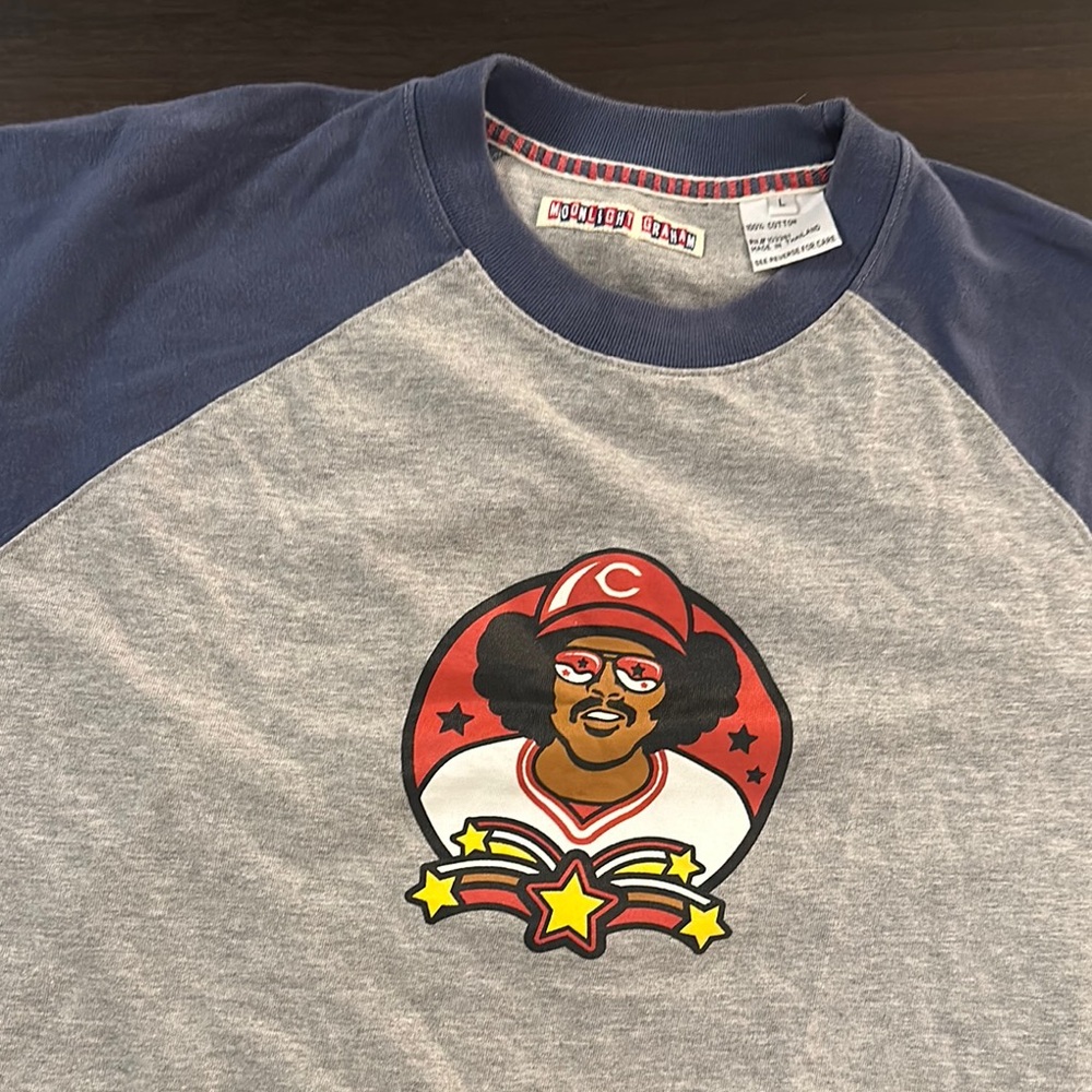 Cincinnati Reds Moonlight Graham Limited Edition Gray Blue Graphic Tee Mens L